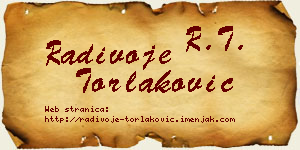 Radivoje Torlaković vizit kartica
